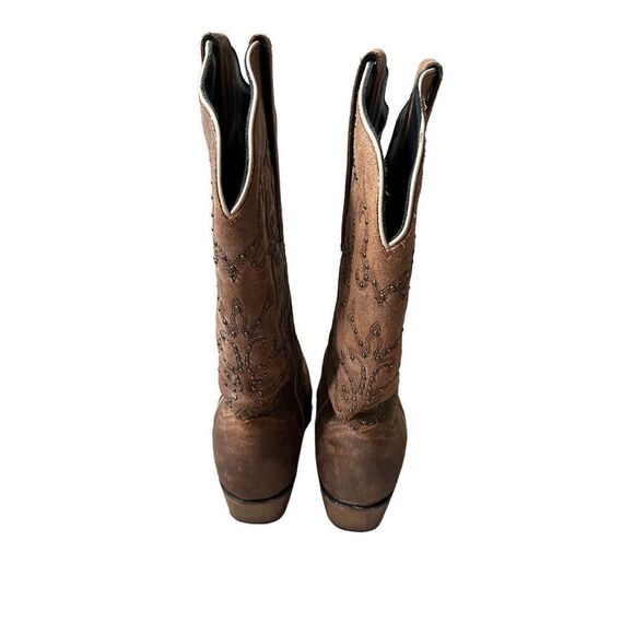 J. B. Dillon Women’s Cowboy Coastal Boots size 9 B Brown Studded - Picture 3 of 14